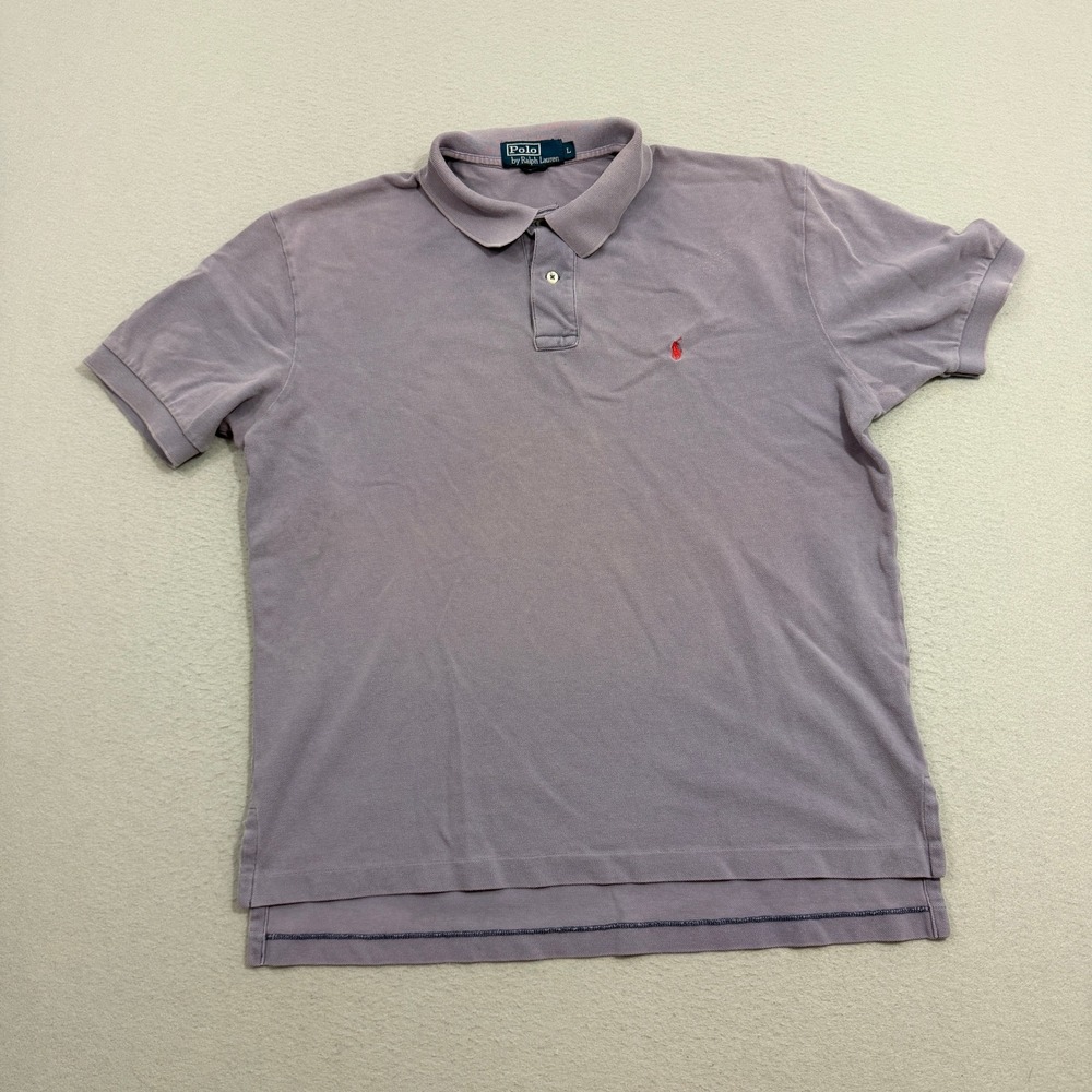 Vintage Polo Ralph Lauren Shirt Men's Large Short Sleeve Pony Logo Faded 90s